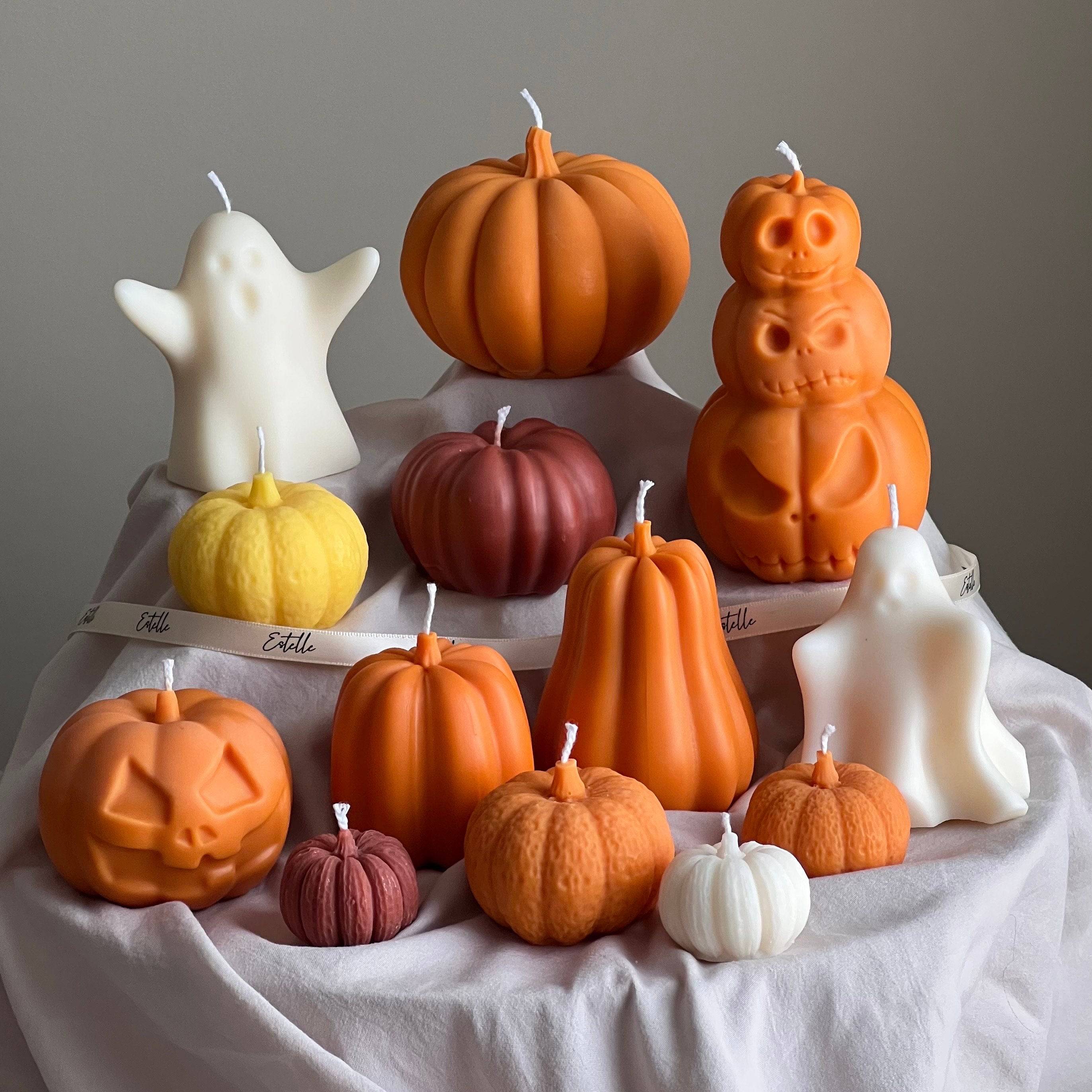 Cute Pumpkin Candle Set