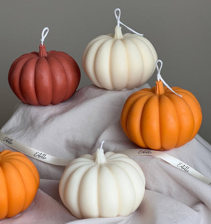 Large Autumn Pumpkin Candle