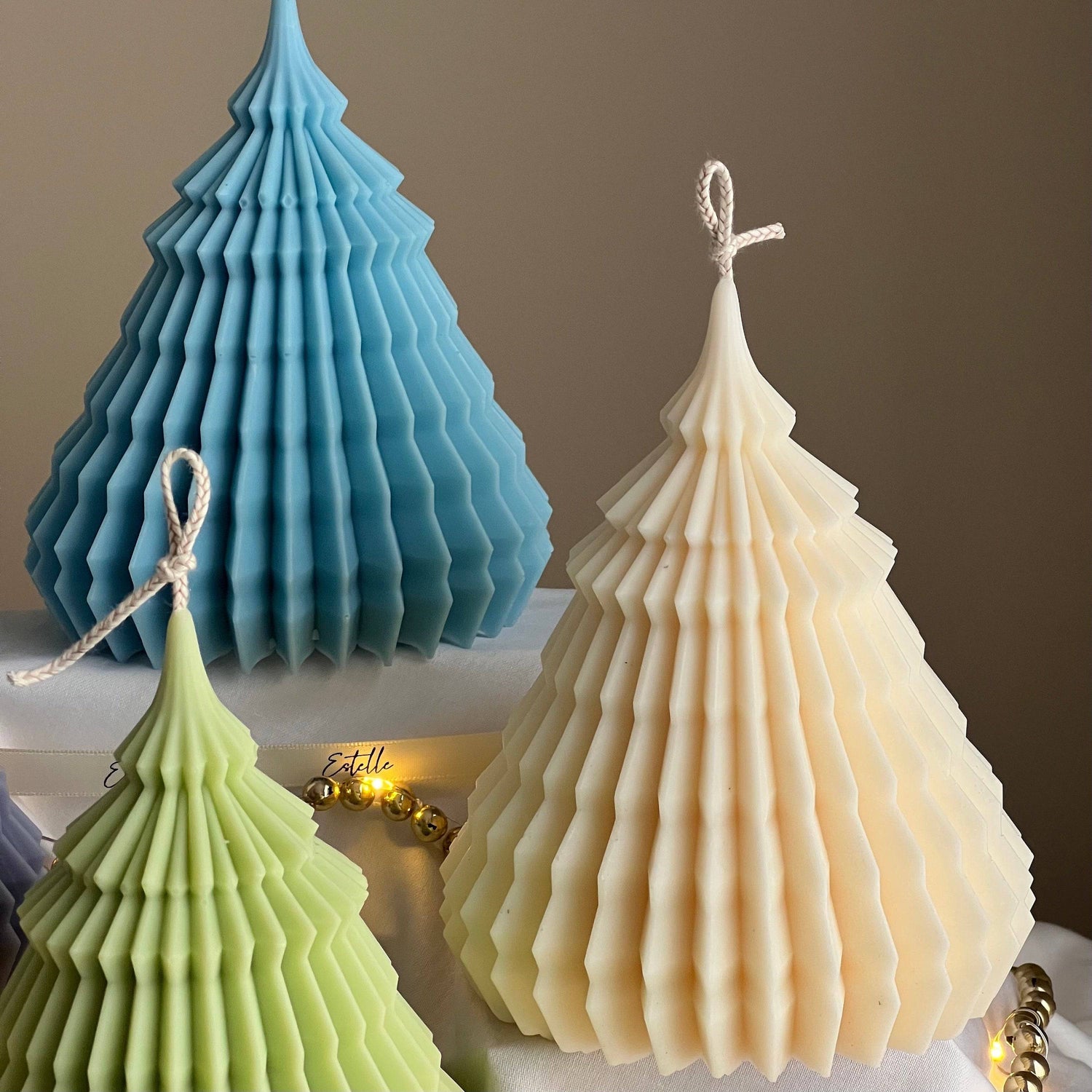 Large Origami Christmas Tree Candle