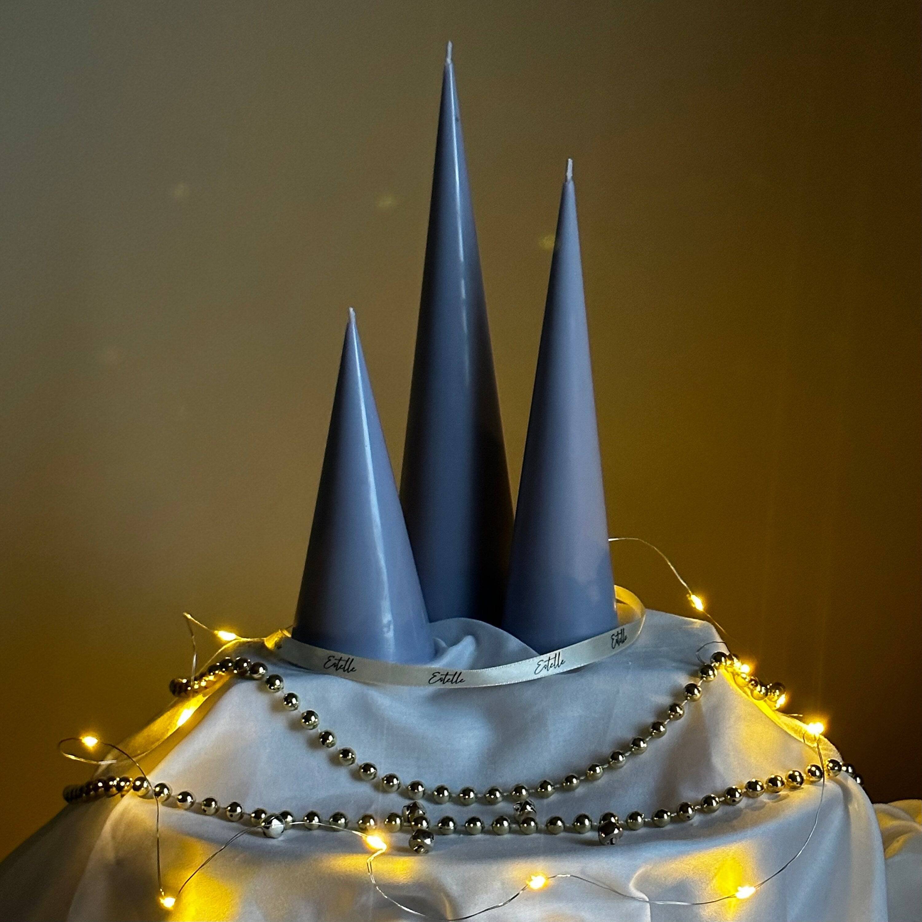 Minimalist Christmas Cone Candle Set