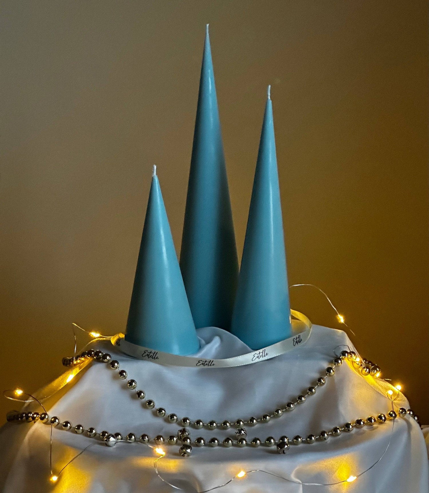 Minimalist Christmas Cone Candle Set