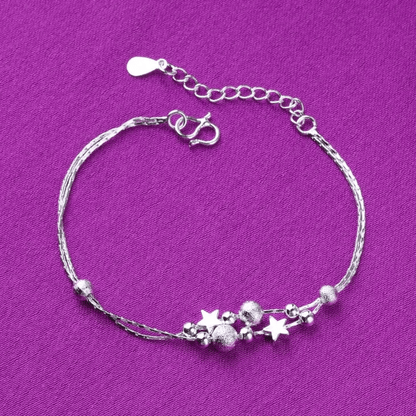 Cute Star Charm Anklet | Sterling Silver Ankle Bracelet