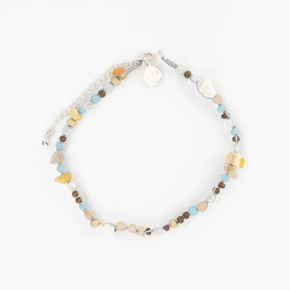 Nixie Beaded Anklet | Handmade in Bali | Natural Stone Ankle Bracelet