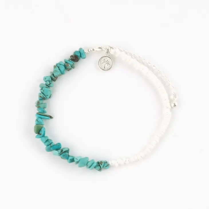 Turquoise Santai Anklet | Handmade in Bali | Natural Stone Ankle Bracelet