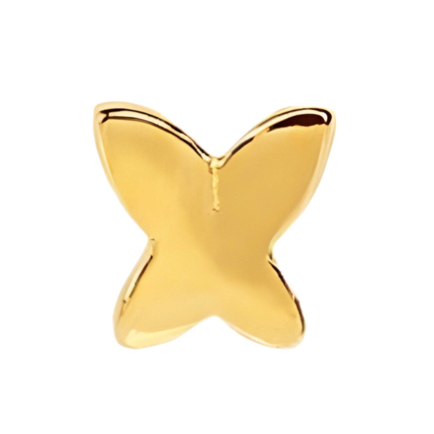 14k Yellow Gold | Butterfly Stud Nose Ring