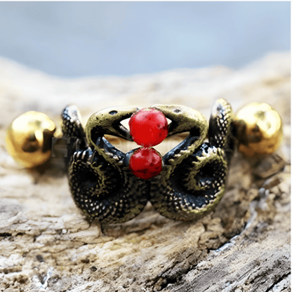 Blood Drop Double Snake Cartilage Cuff Earring