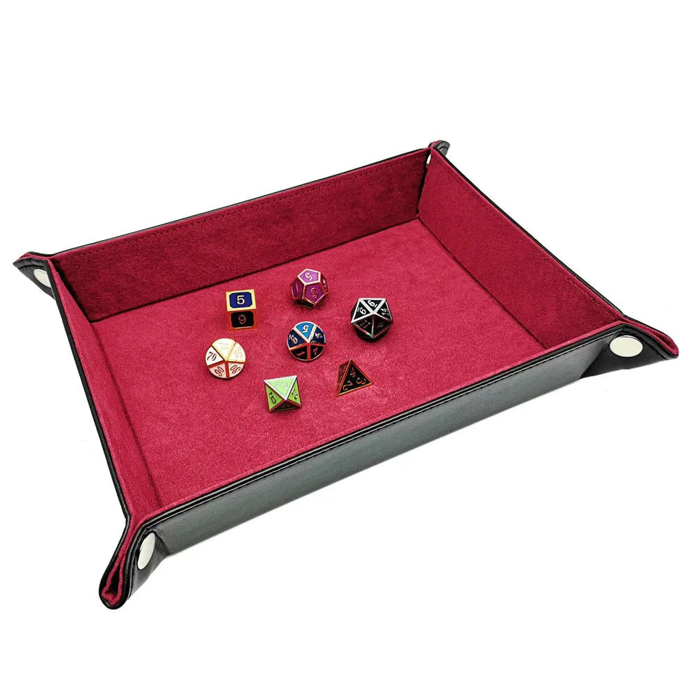 Foldable Dice Tray Dice Set - Red - HartCentered