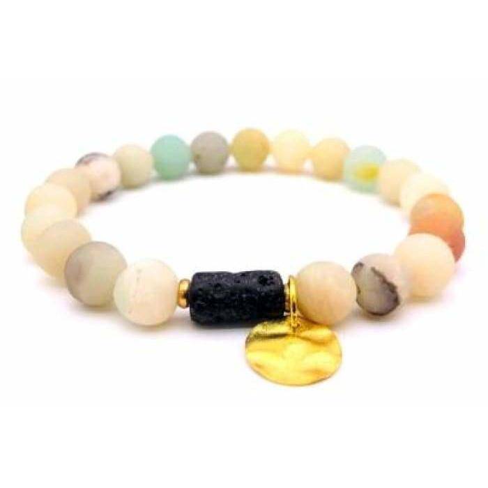 Sun Goddess Light Lava Stone | Essential Oil Bracelet