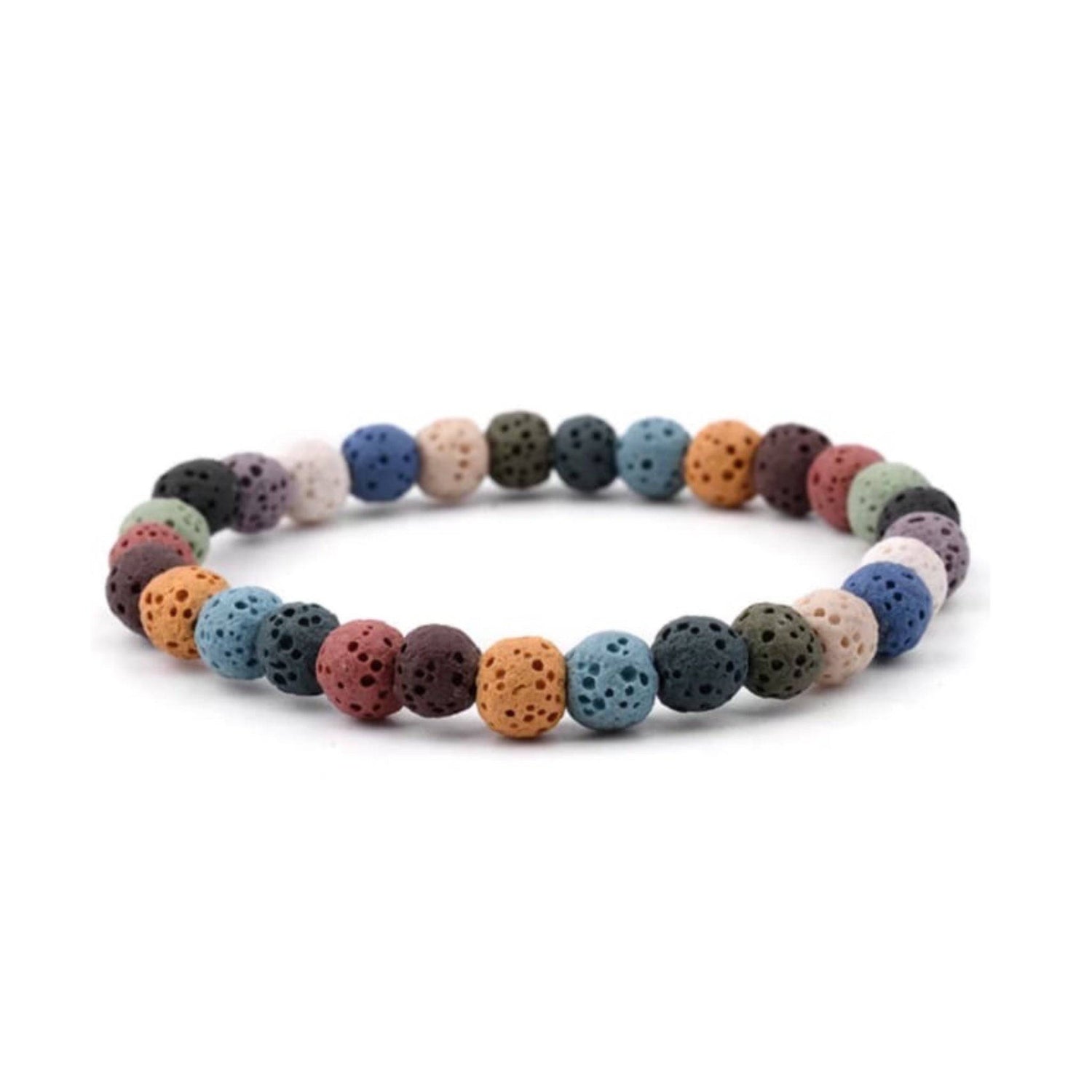 Rainbow Lava Stone | Essential Oil Bracelet