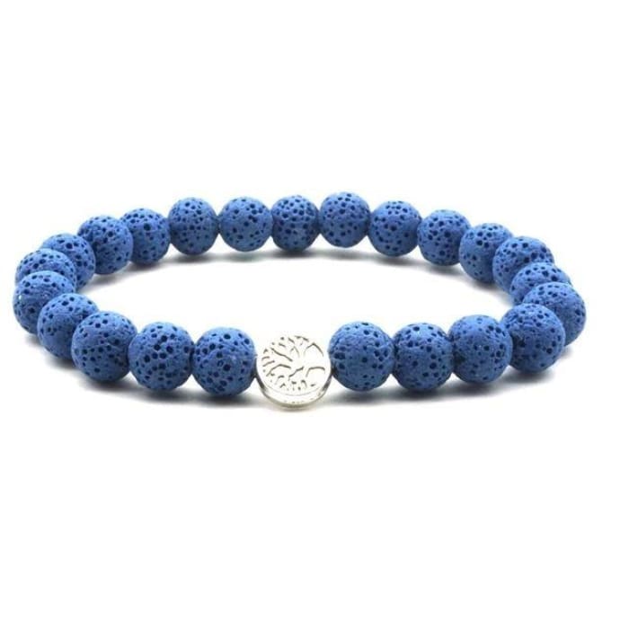 Dark Blue Lava Stone | Tree of Life | Essential Oil Bracelet