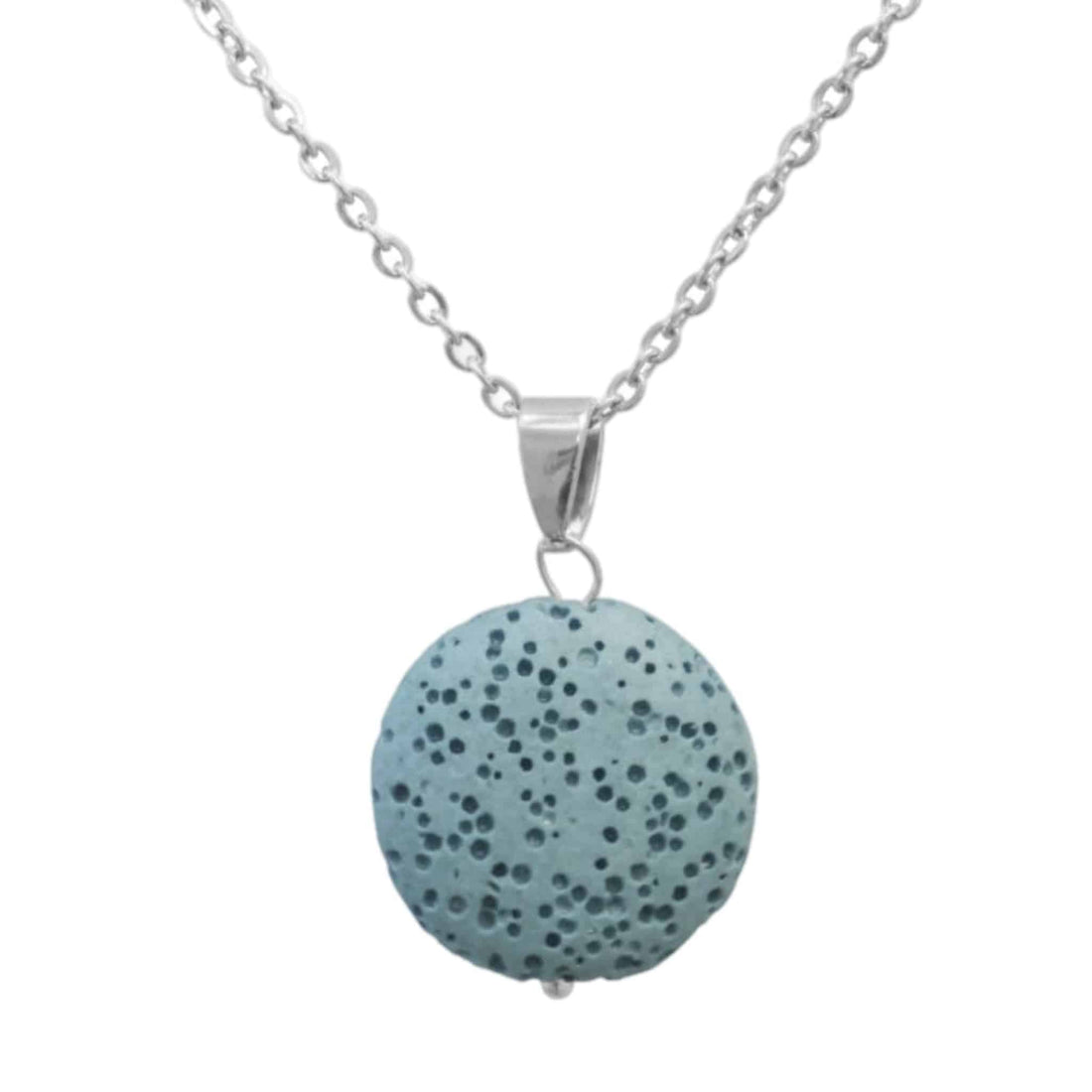 Light Blue Lava Stone | Essential Oil Necklace