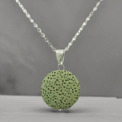 Light Green Lava Stone | Essential Oil Necklace