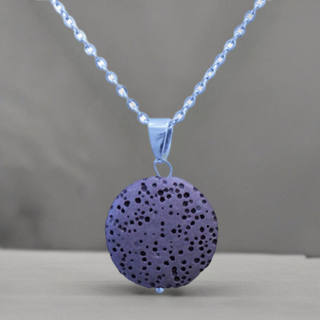 Purple Lava Stone | Essential Oil Necklace