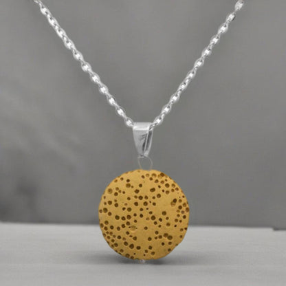 Yellow Lava Stone | Essential Oil Necklace