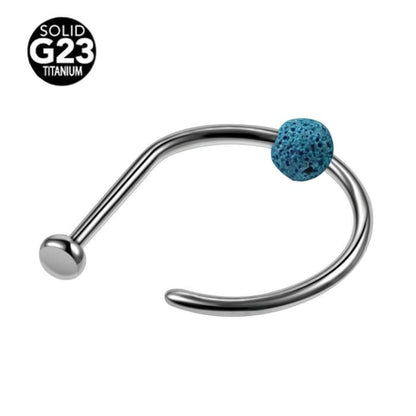 Lava Clip-On Nose Ring Blue