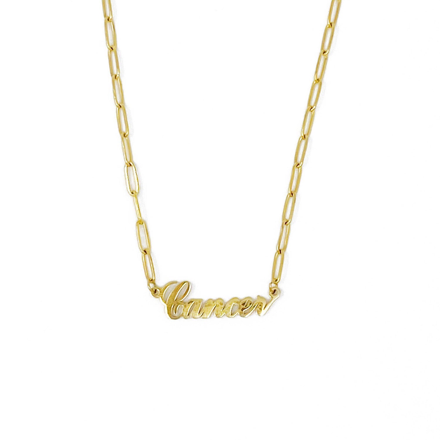 Zodiac Link Chain Necklace | 18k Gold-Plated Stainless Steel