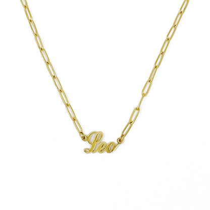 Zodiac Link Chain Necklace | 18k Gold-Plated Stainless Steel