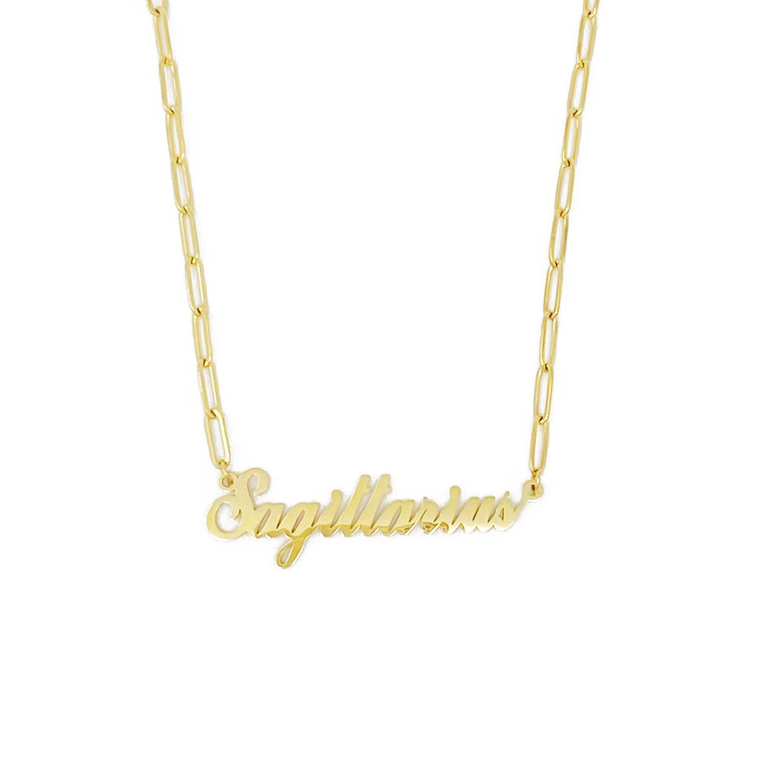 Zodiac Link Chain Necklace | 18k Gold-Plated Stainless Steel