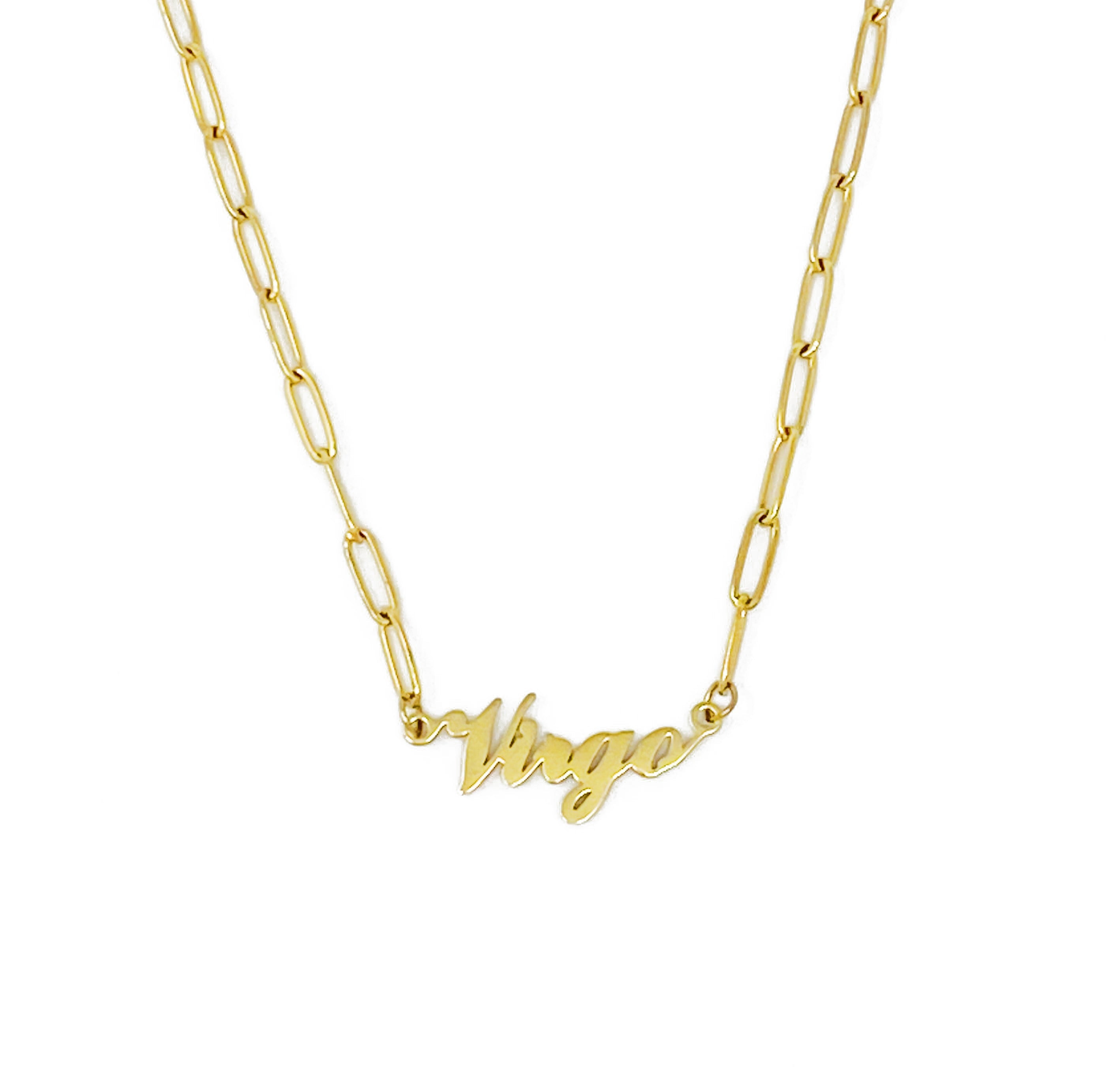 Zodiac Link Chain Necklace | 18k Gold-Plated Stainless Steel