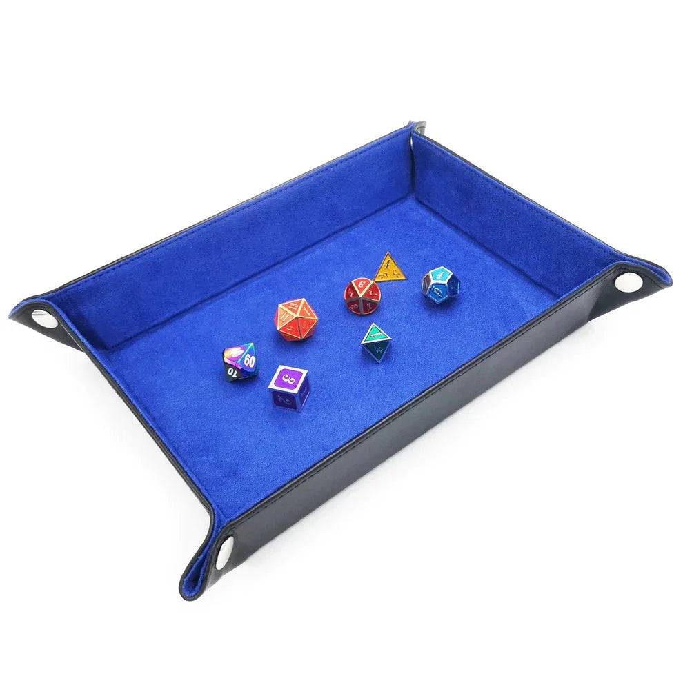 Foldable Dice Tray Dice Set - Blue