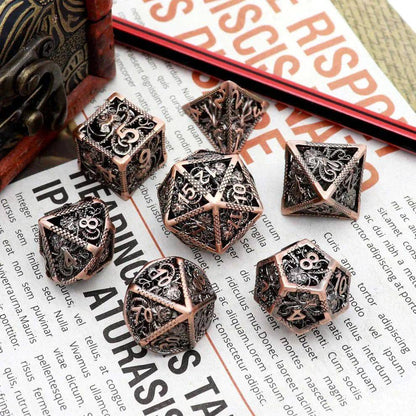 Kraken: Hollow Metal Dice Set - Copper Black Numbers