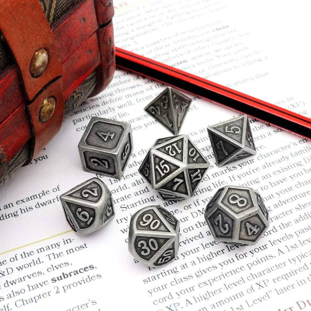 Metal Dice Set - Antique Iron