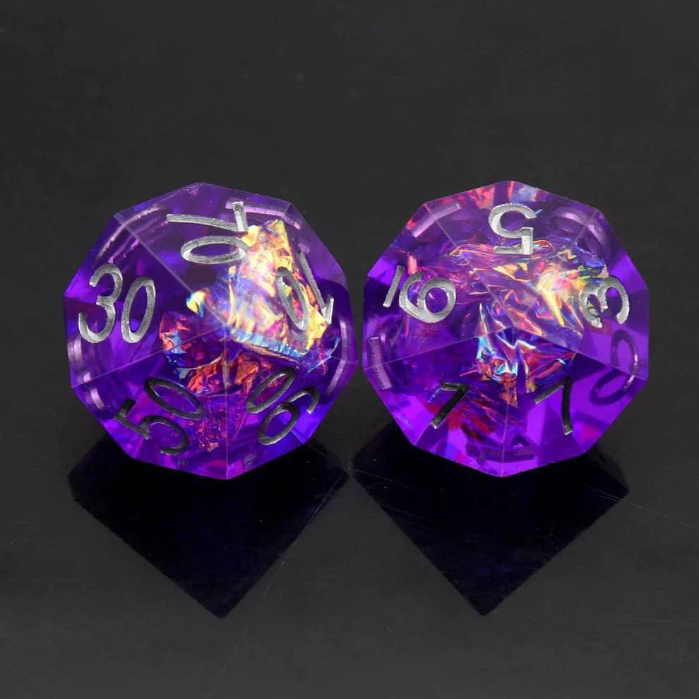 Sharp Edge: Violet Galaxy Dice Set