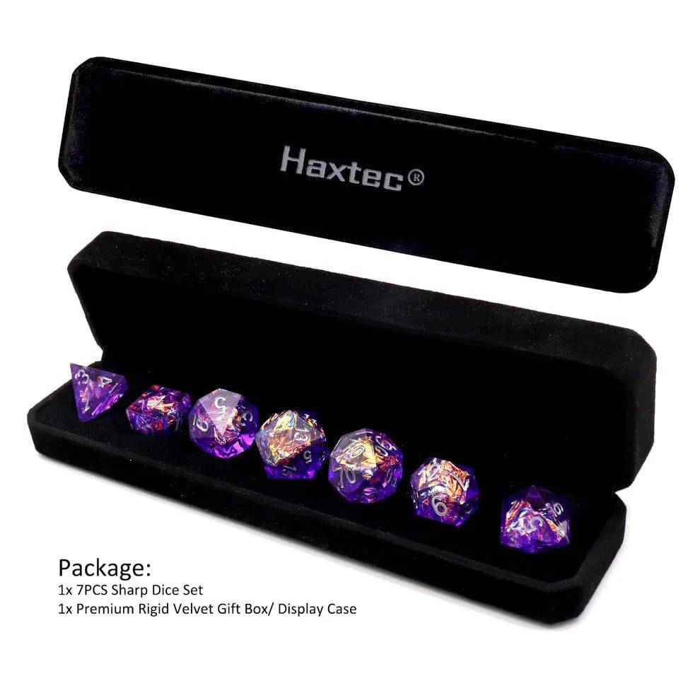 Sharp Edge: Violet Galaxy Dice Set