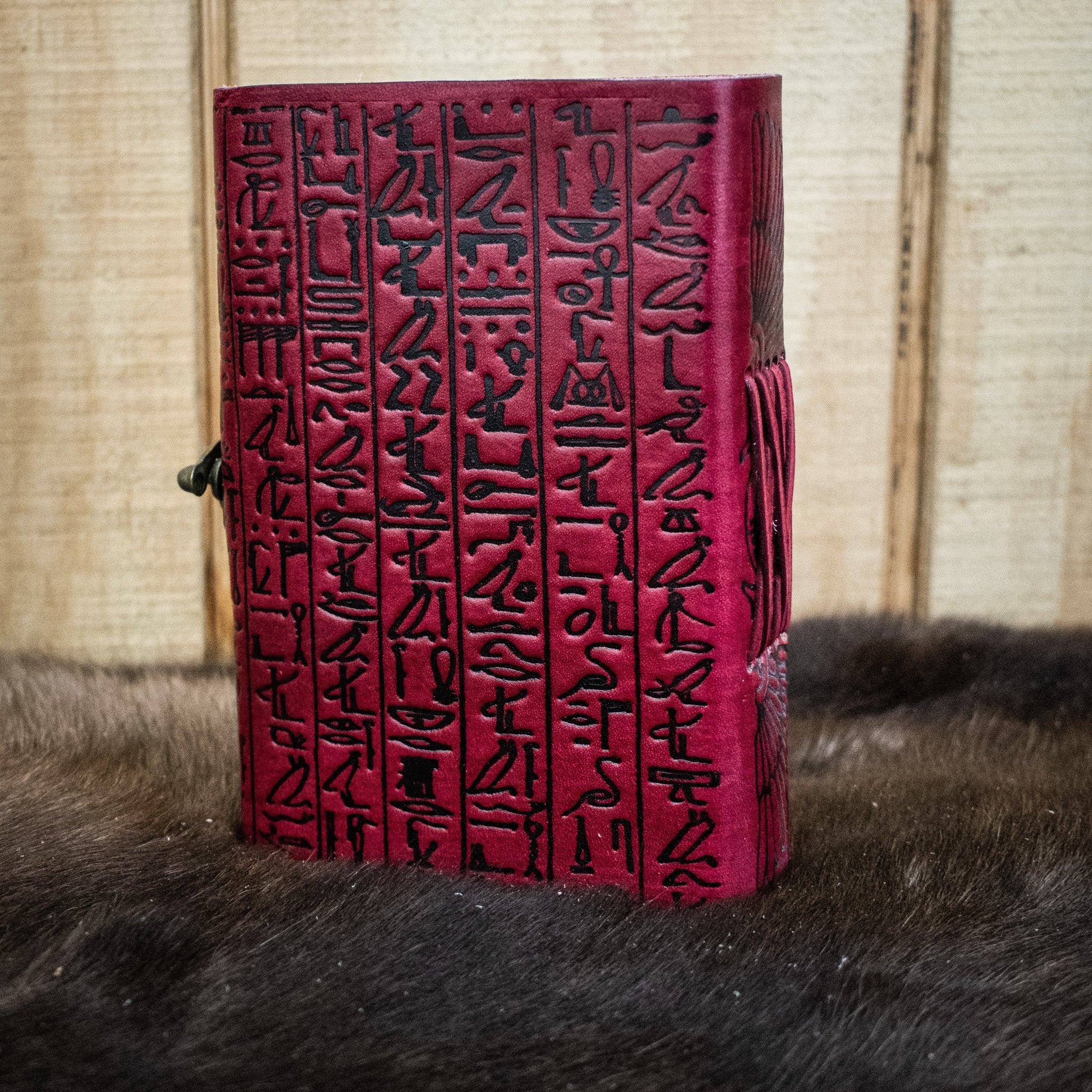 &quot;Hieroglyphics&quot; Leather Journal-4