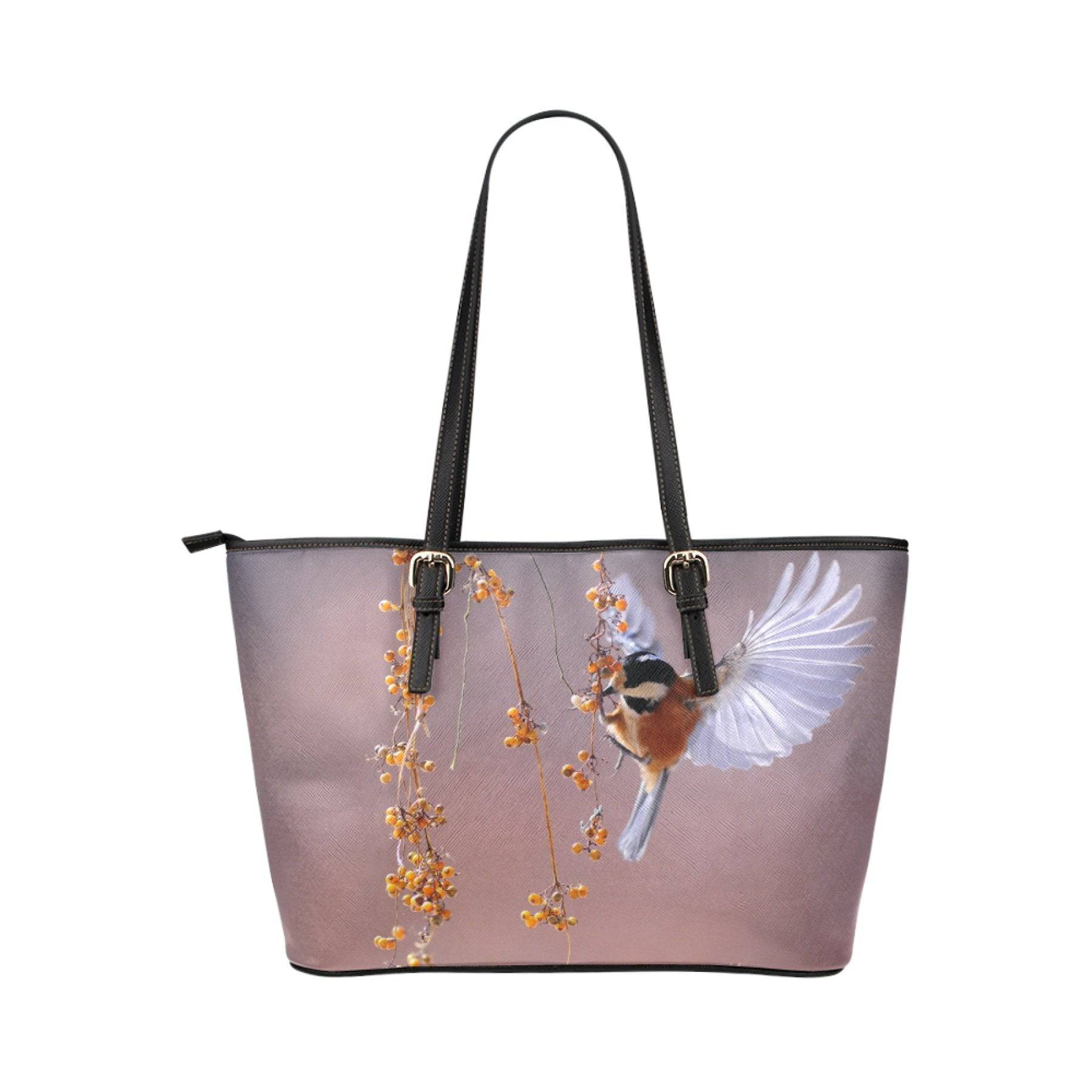 Hummingbird | Large Leather Tote Shoulder Bag | Handbag