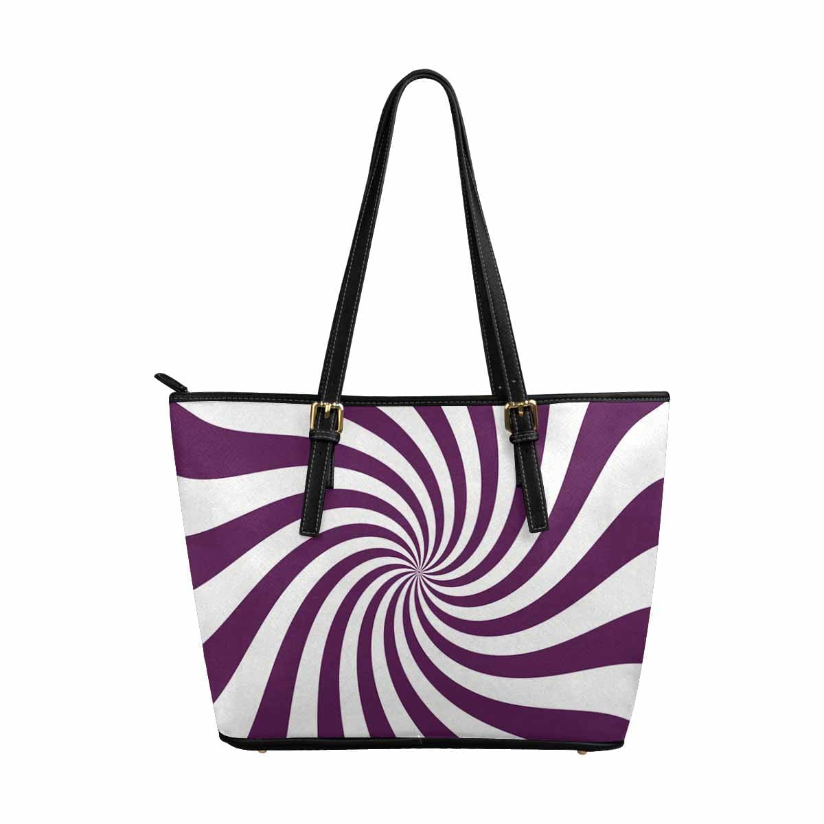 Optical Illusion | Large Leather Tote Shoulder Bag |  Handbag