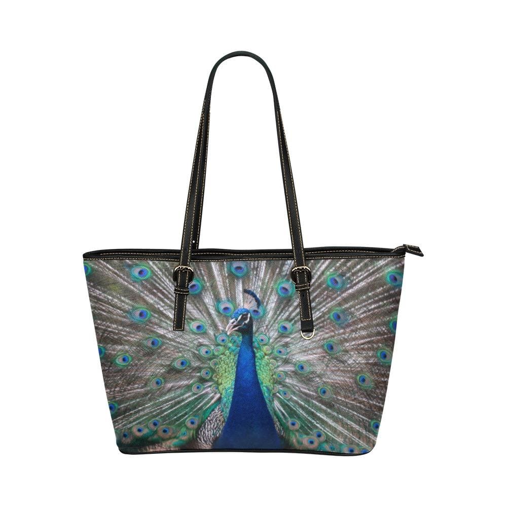 Peacock | Large Leather Tote Shoulder Bag | Handbag