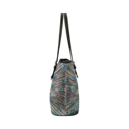 Peacock | Large Leather Tote Shoulder Bag | Handbag