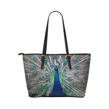 Peacock | Large Leather Tote Shoulder Bag | Handbag