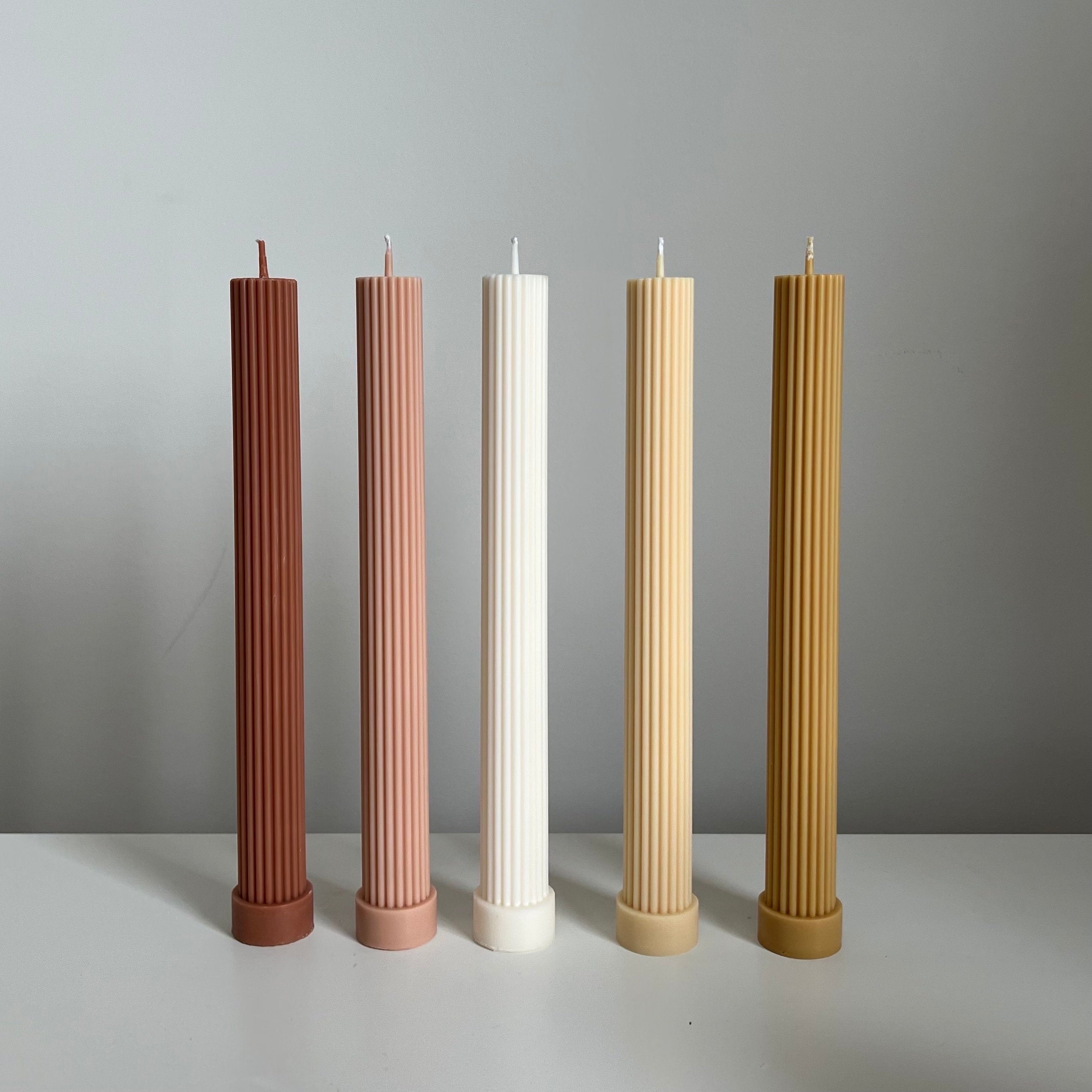 Bulk Ribbed Taper Candles - HartCentered