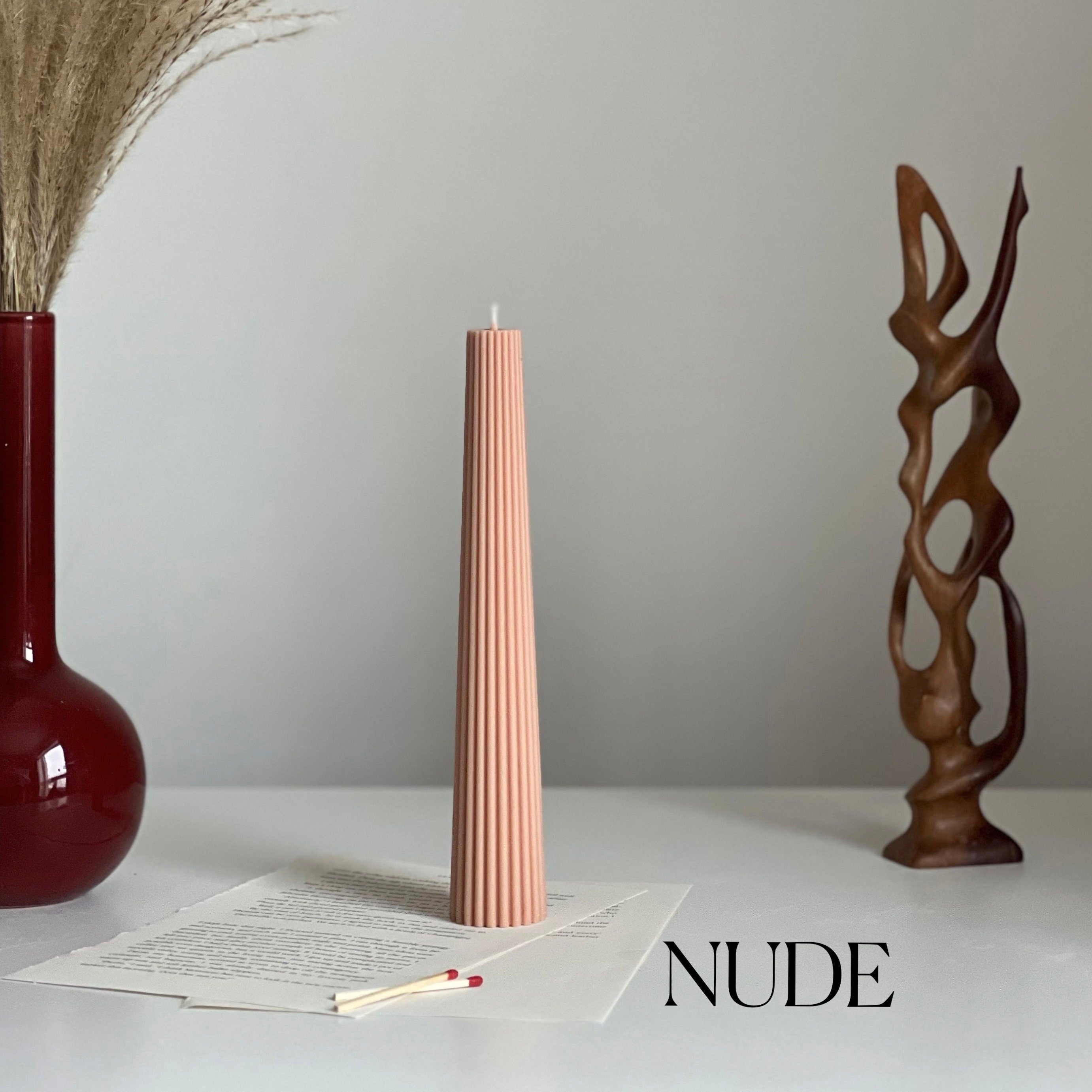 Greko Column Ribbed Candle - HartCentered