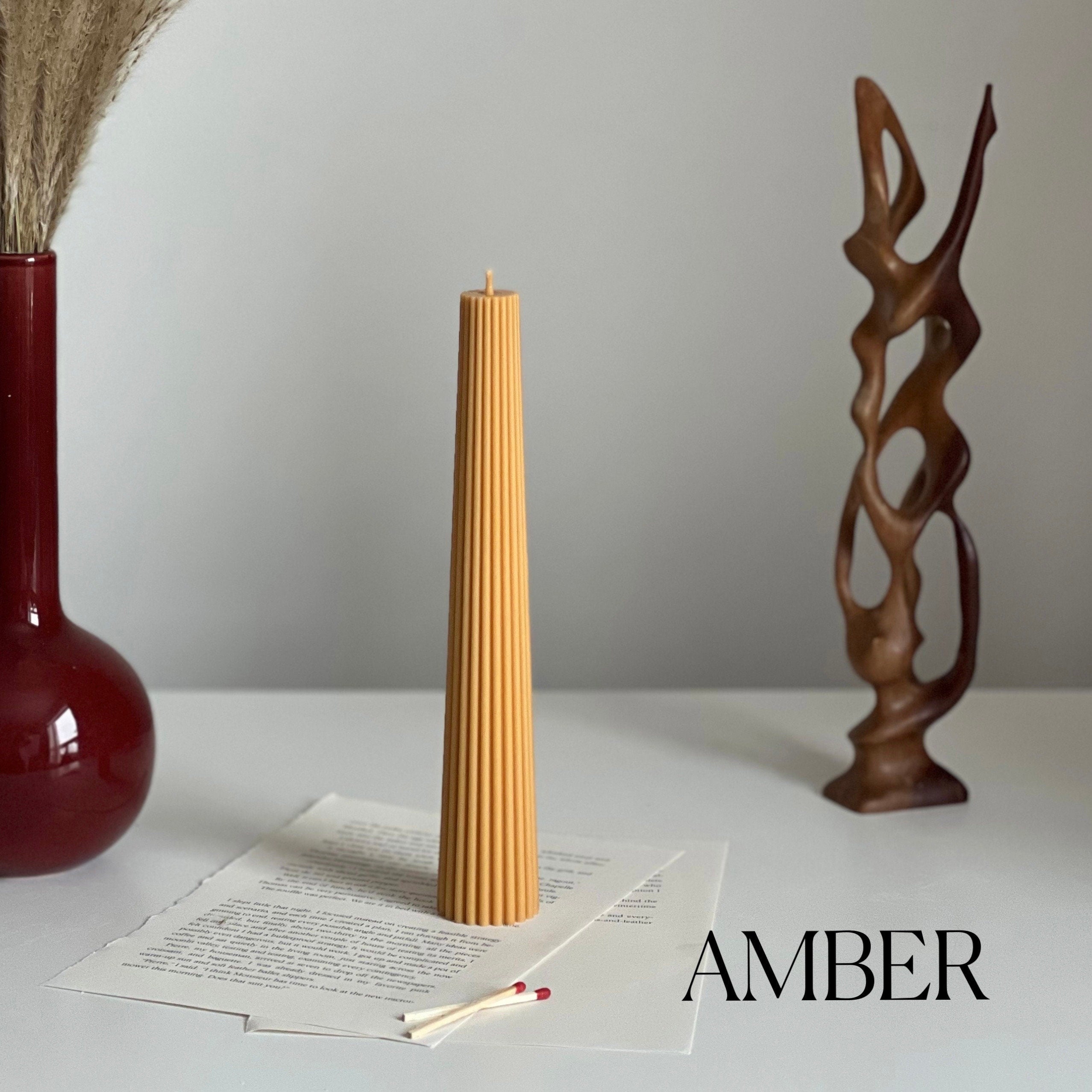 Greko Column Ribbed Candle - HartCentered