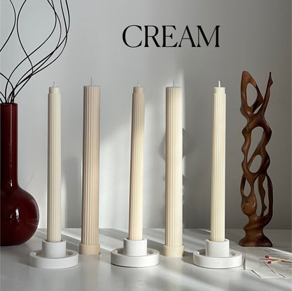 Bulk Ribbed Taper Candles - HartCentered