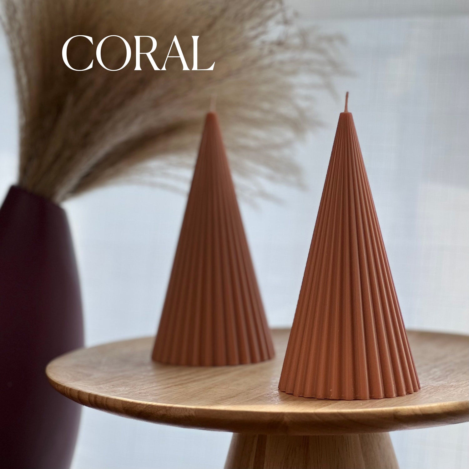 Ribbed Cone Candles - HartCentered