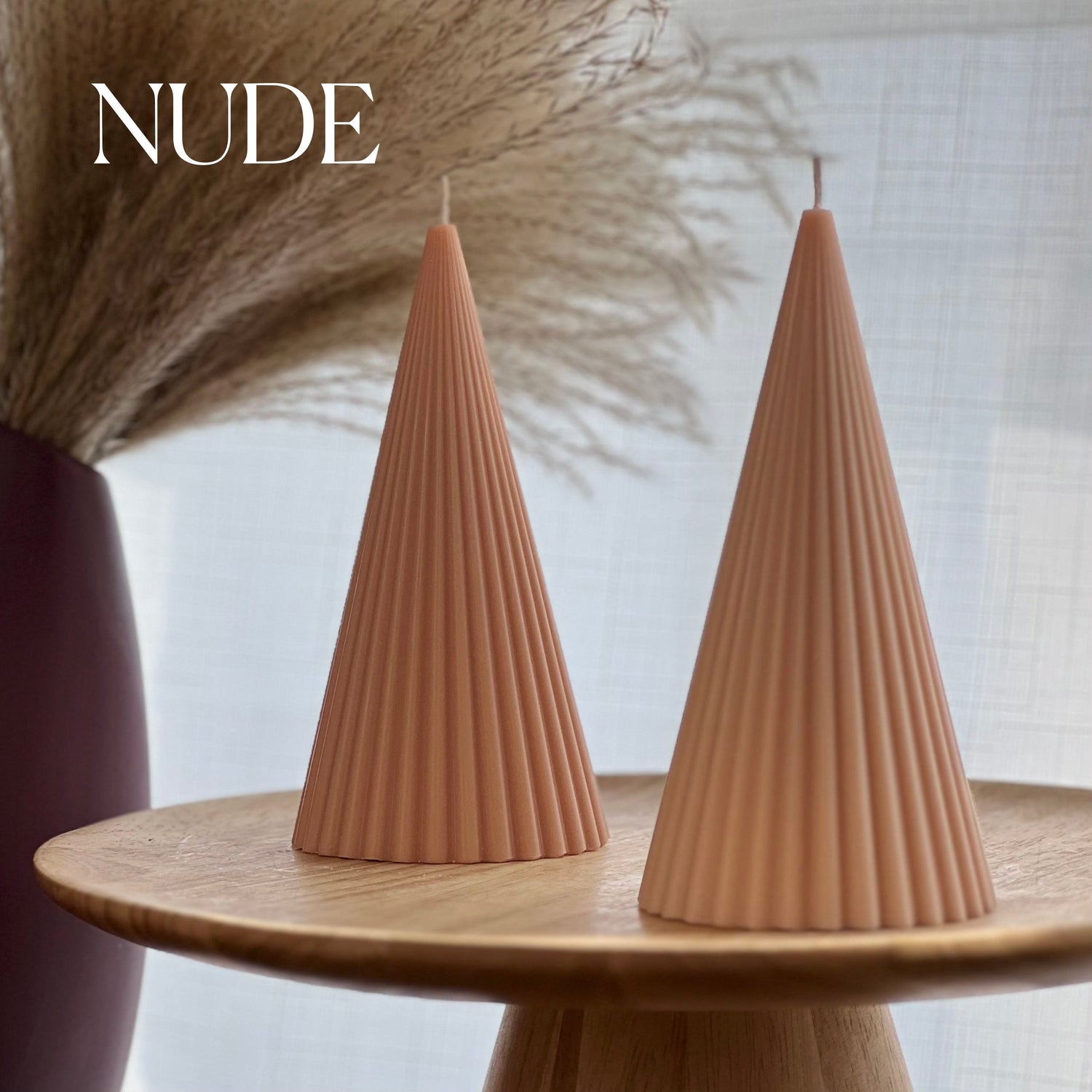 Ribbed Cone Candles - HartCentered