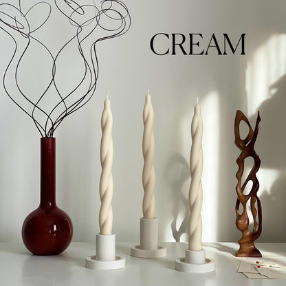 Tall Twisted Taper Candle - HartCentered