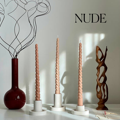 Tall Twisted Taper Candle - HartCentered