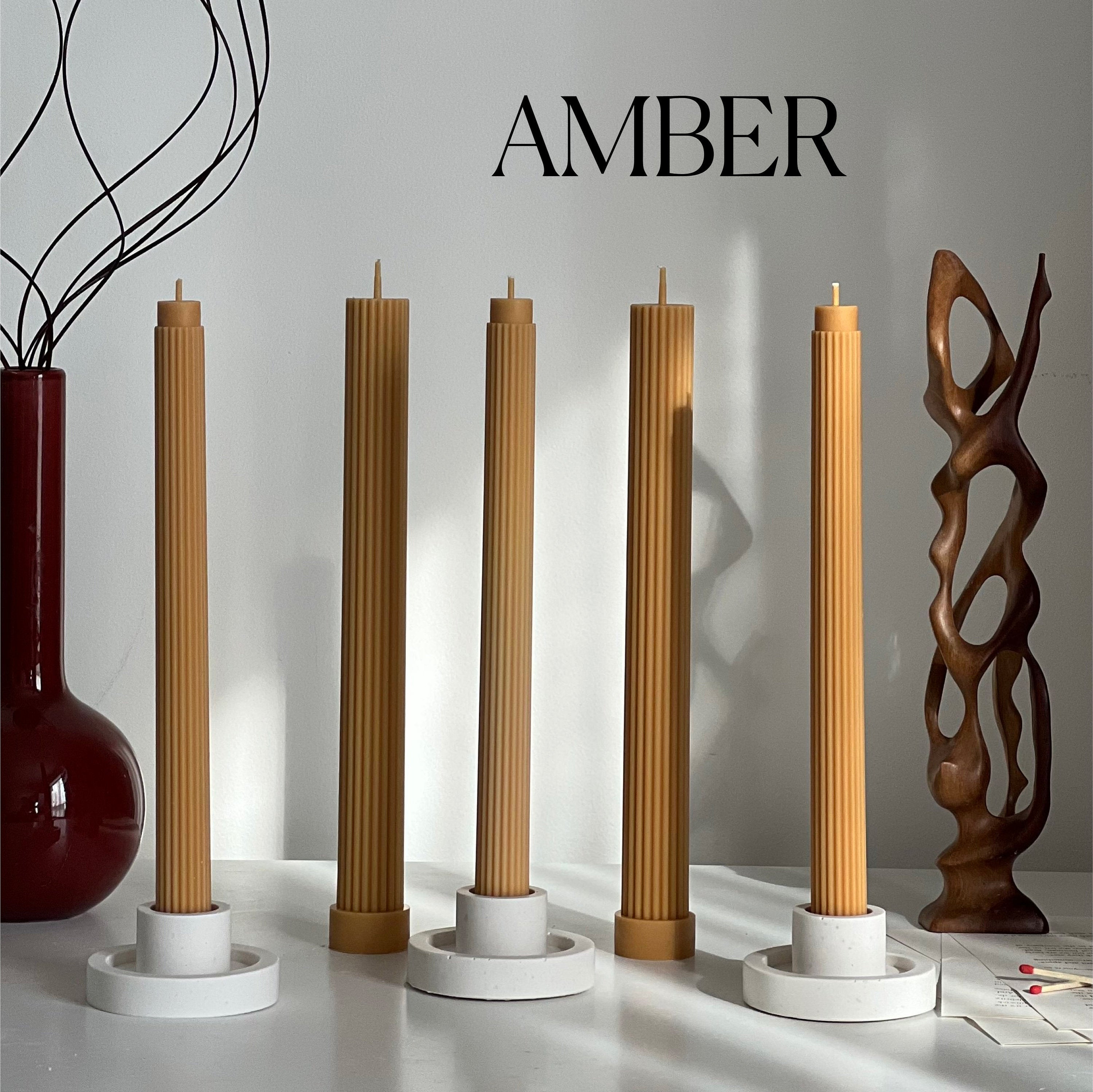 Bulk Ribbed Taper Candles - HartCentered