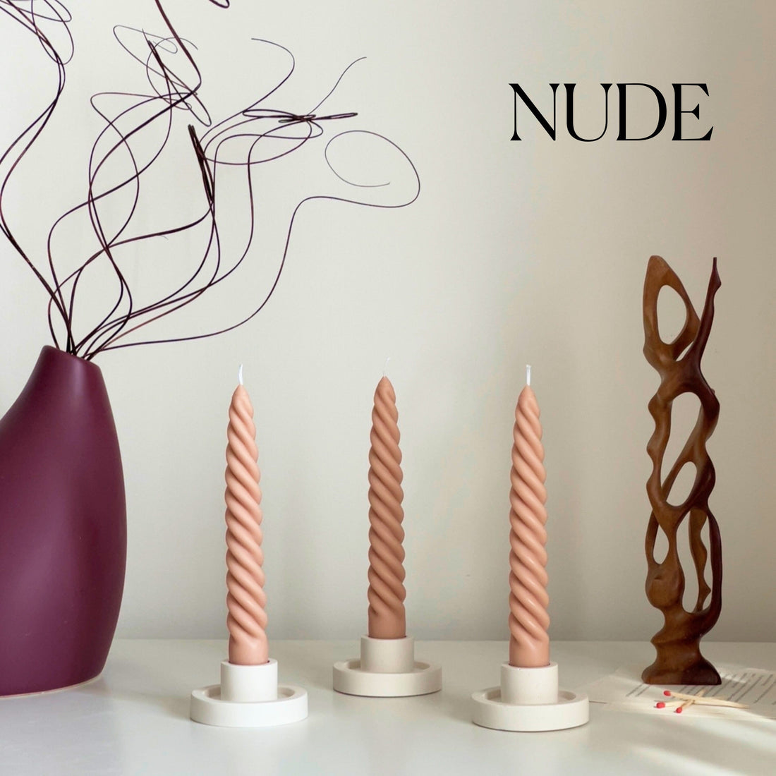 Thick Twisted Taper Candle - HartCentered