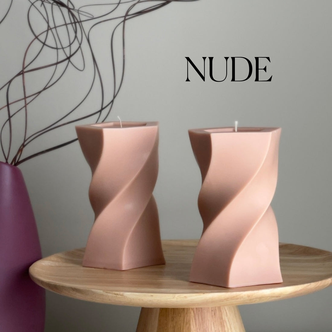 Unique Design Wavy Tall Pillar Candle - HartCentered