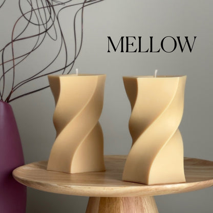 Unique Design Wavy Tall Pillar Candle - HartCentered