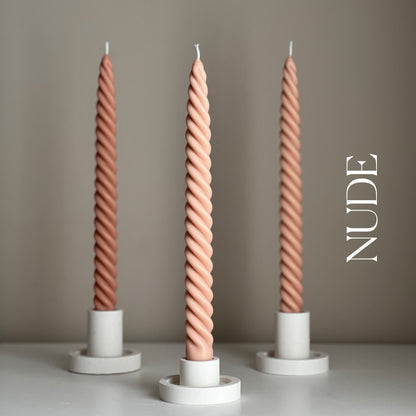 Bulk Tall Twisted Taper Candles - HartCentered