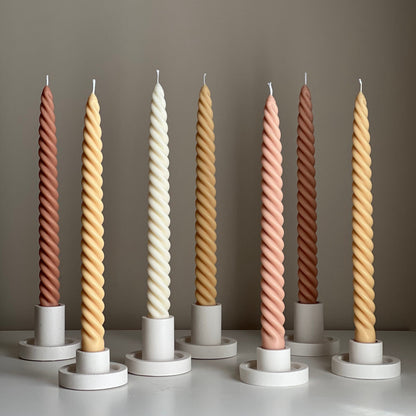 Tall Twisted Taper Candle - HartCentered