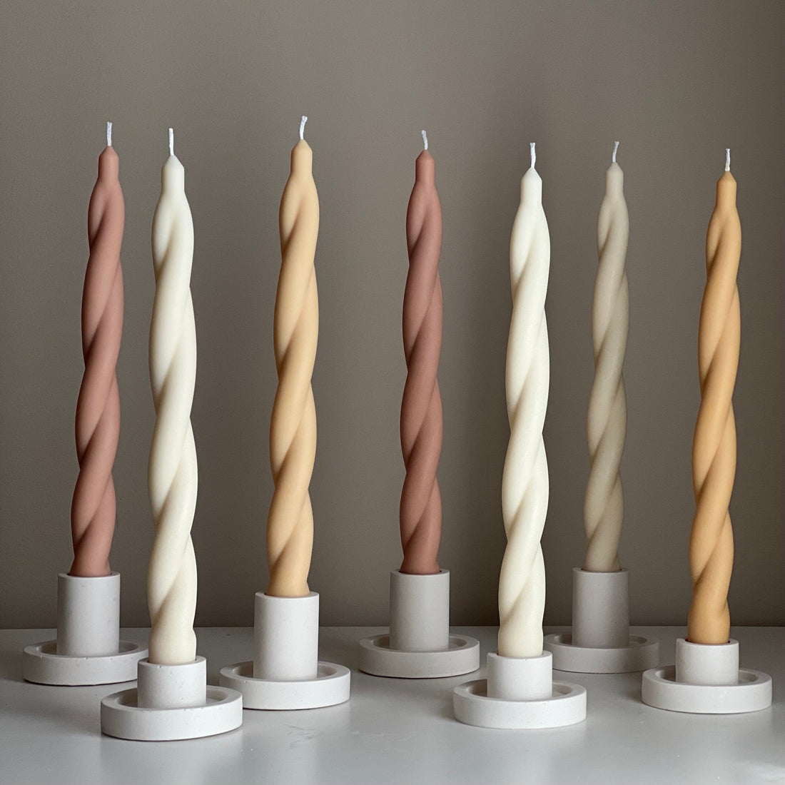 Bulk Tall Twisted Taper Candles - HartCentered