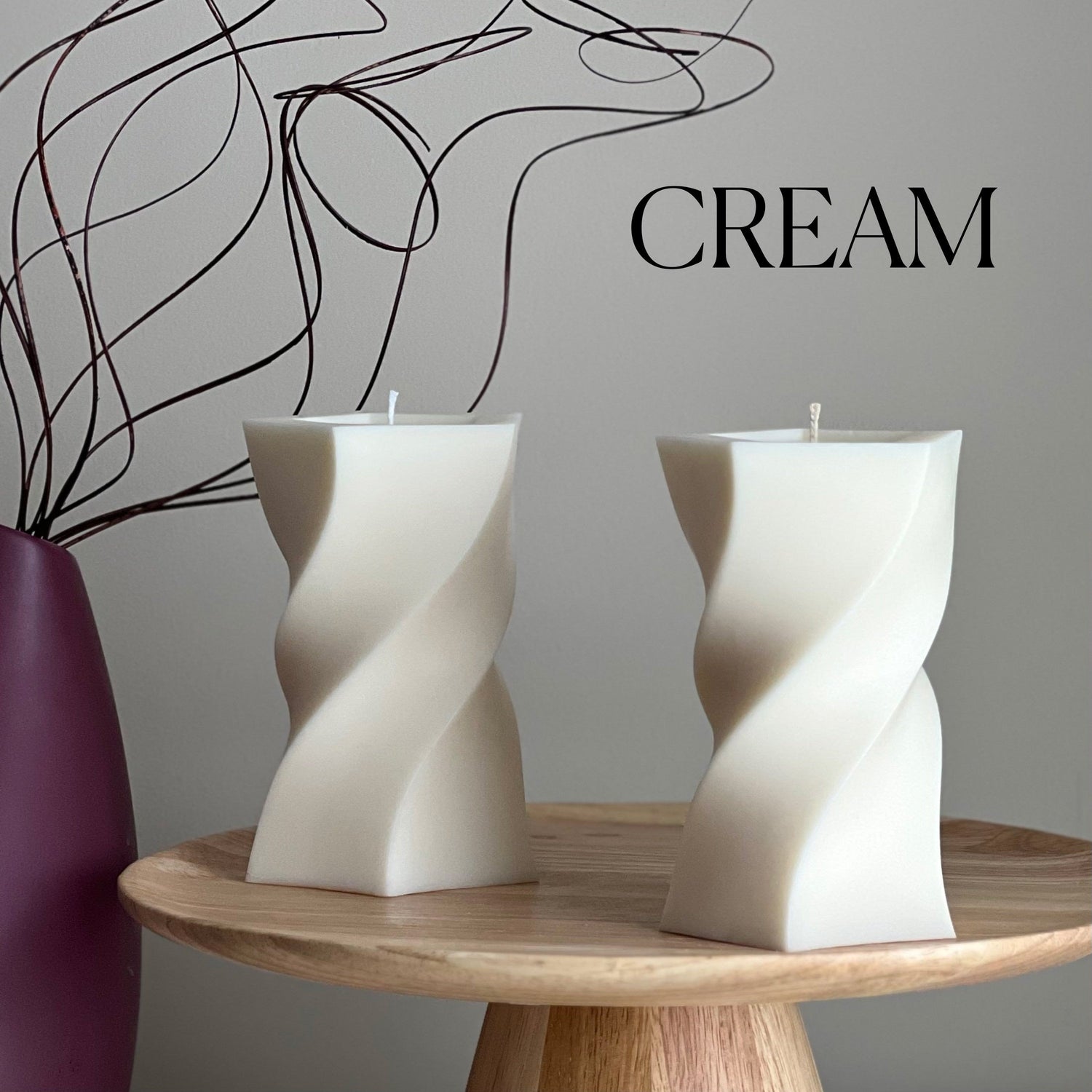 Unique Design Wavy Tall Pillar Candle - HartCentered